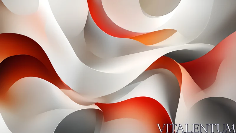 Soft waves of red and white drifting through quiet light.