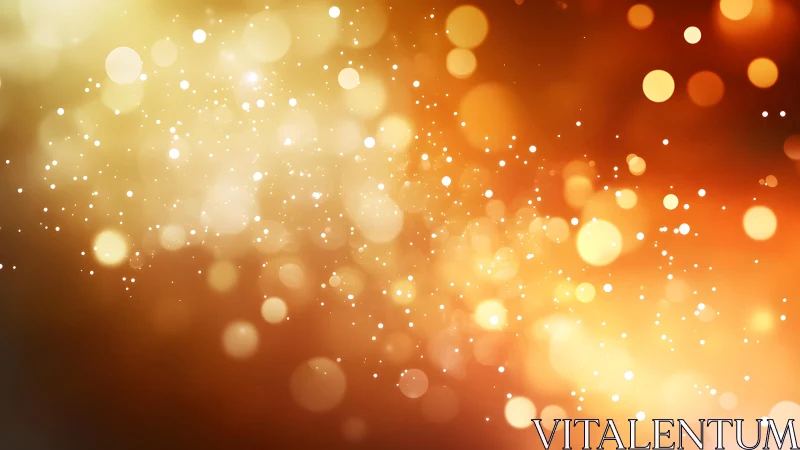 Warm golden bokeh abstract background with glowing light circles.