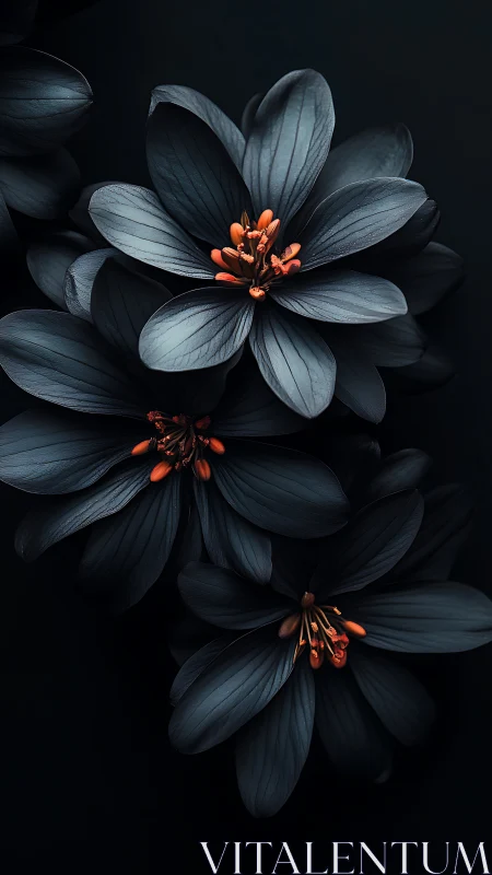 Dark Petals, Glowing Hearts: Nature's Dramatic Beauty.