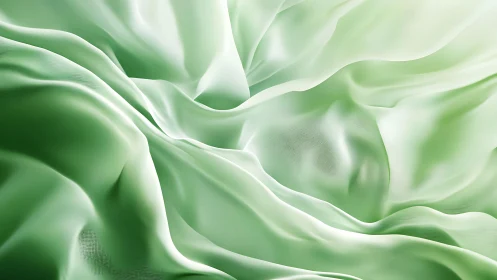 Soft Mint Green Silk Fabric Abstract Texture Digital Art.