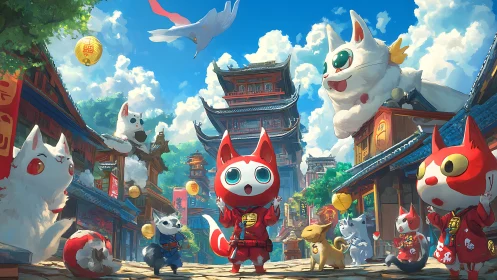 Spirited Companions Celebrate in an Enchanted Eastern Arcade.