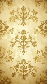 Golden damask daydreams swirling on antique-inspired walls.