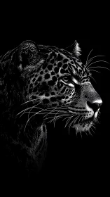 Stark monochrome leopard portrait captures silent wild power