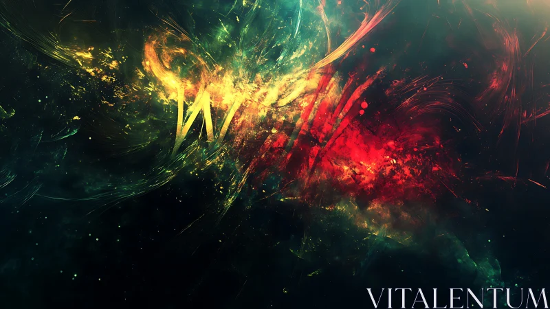 Fiery nebula typography ignites deep cosmic void