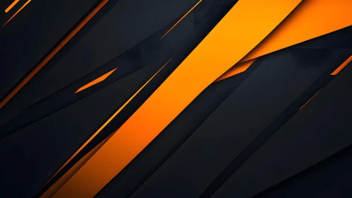 Bold abstract geometric background with orange and black diagonal lines.