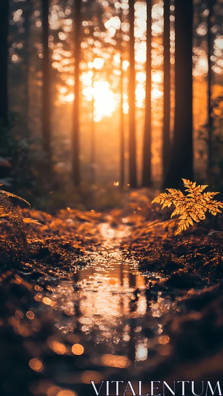 Golden Light Through the Forest. Warmth.