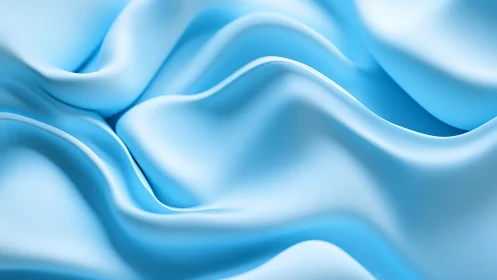 Cyan satin folds with soft specular highlights in macro view.