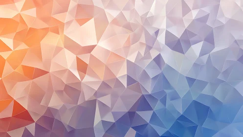 Prismatic dusk gradient made of folded crystal polygons.