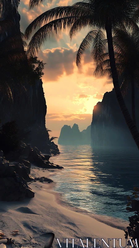 Tropical Gateway: Where Palms Frame Paradise