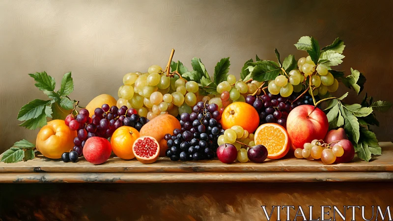 Lush still life fruit study with rich color and depth.