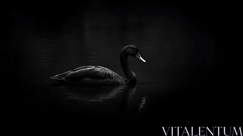 Solitary Grace: A Swan's Peaceful Moment in Stillness