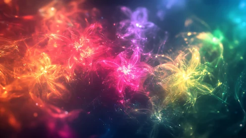 Spectral fractal blossoms in high-energy chromatic diffusion.