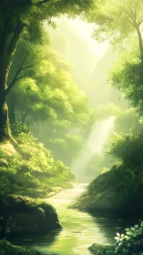 Luminous Cathedral Where Emerald Canopies Frame Serenity