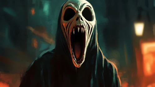 Nocturnal spectral entity with elongated skull and gaping maw.