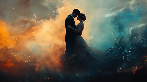 Two Souls Waltz Through Ethereal Inferno Skies
