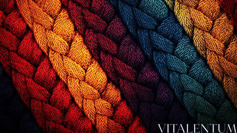 Braided spectrum yarns in bold diagonal woven rhythm.