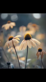 Graceful Coneflowers Swaying in Golden Light