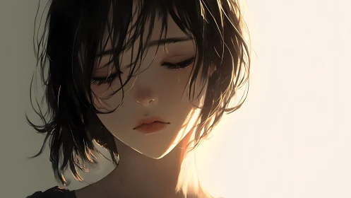 Soft morning light brushes a quiet girl&rsquo;s thoughtful face