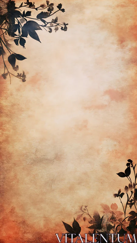 Sepia garden silhouettes frame a softly glowing canvas.