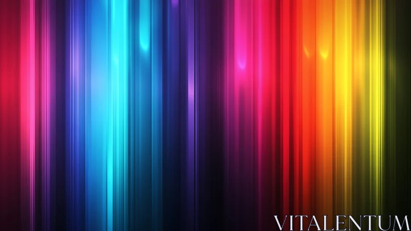 Vibrant neon light beams cascade in a seamless color spectrum