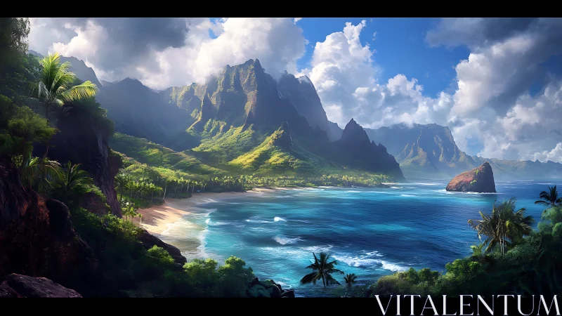 Emerald Kingdom Where Towering Cliffs Kiss Sapphire Waters