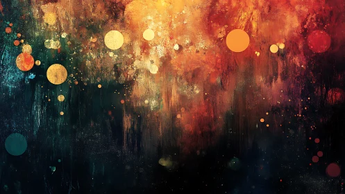 Nebula ballroom of burning gold and drifting ember orbs.