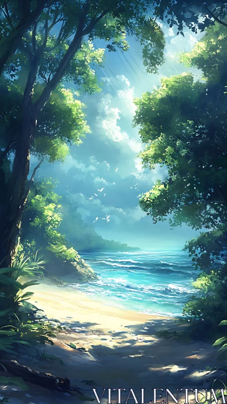 Hidden Cove: Where Emerald Canopy Meets Turquoise Waters.