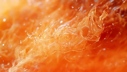 Amber splash spirit twisting through molten citrus light.