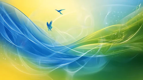 Vector fluid dynamics of hummingbirds in luminous airflow.