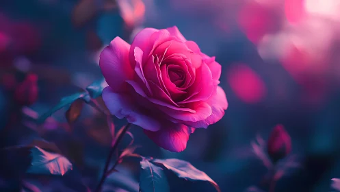 Magenta Rose with Chromatic Depth-of-Field Rendering Technical Analysis.