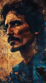 Weathered portrait captures a thoughtful man in rich color