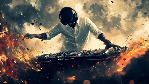 Firestorm DJ bends sound and flame into explosive nightlife magic.