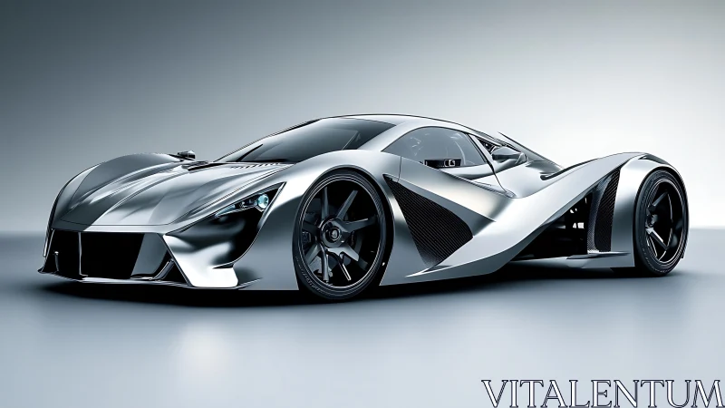 Futuristic hypercar render with sculpted aero body and carbon intakes