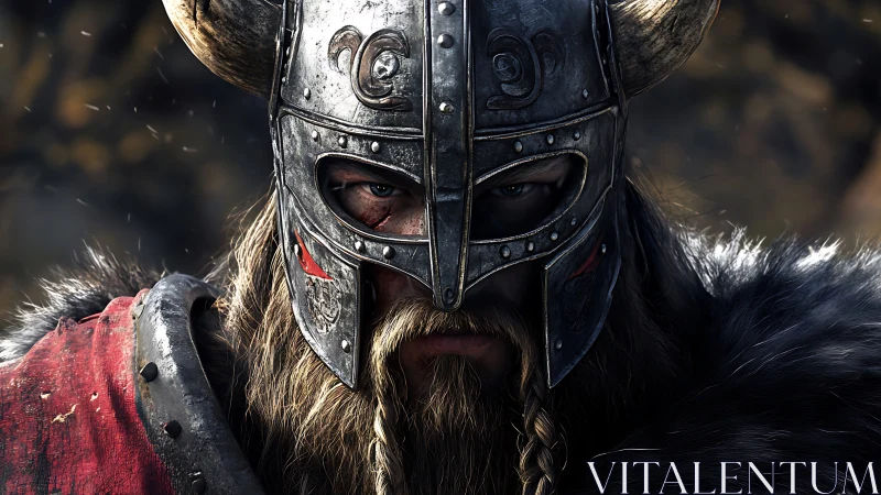 Battle-worn Viking warrior rendered with high-detail PBR shaders