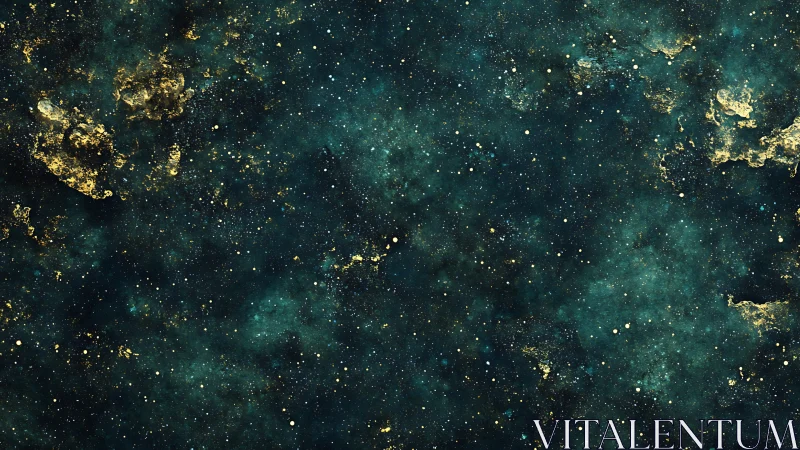 Stellar nebular field with gold particulate diffusion dynamics.