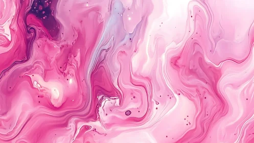 Swirling pink fluid art drifts in soft, dreamy motion