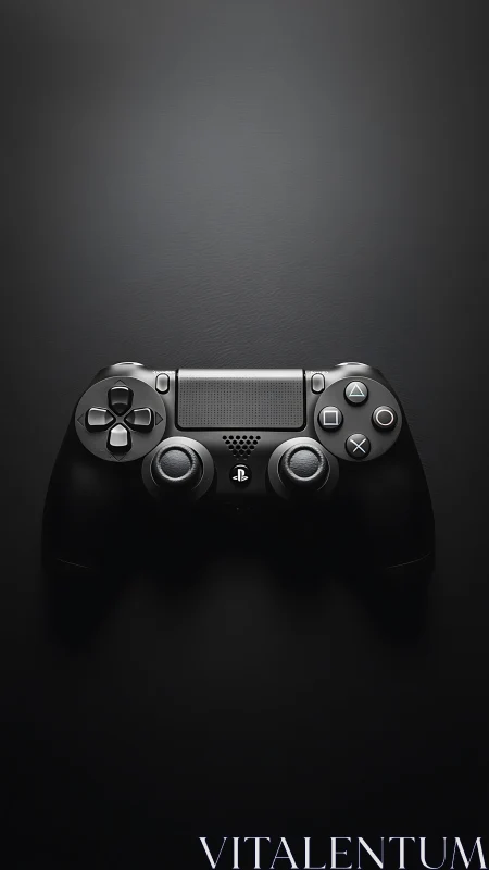 PlayStation 4 Controller Centered Against Neutral Gray Background