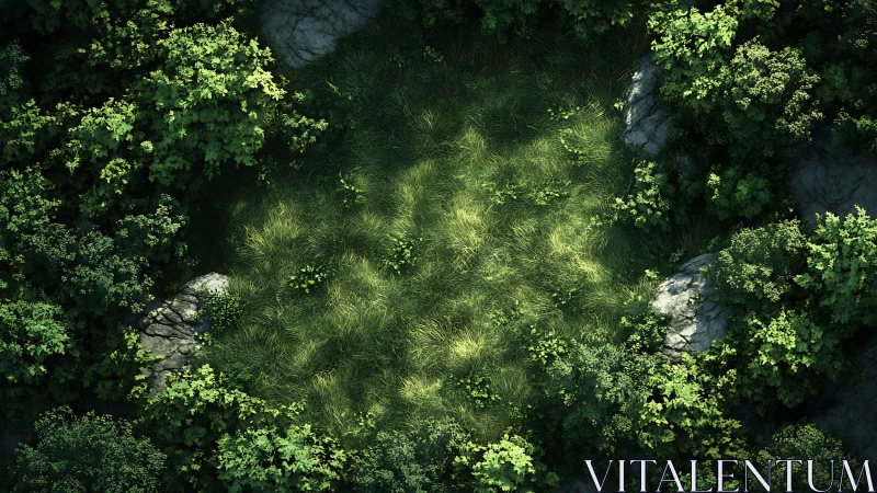 Verdant Cathedral: Aerial Dance of Stone and Flourishing Green.