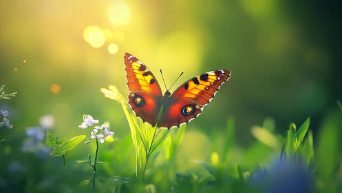Macrophotographic study of sunlit butterfly wing optics.