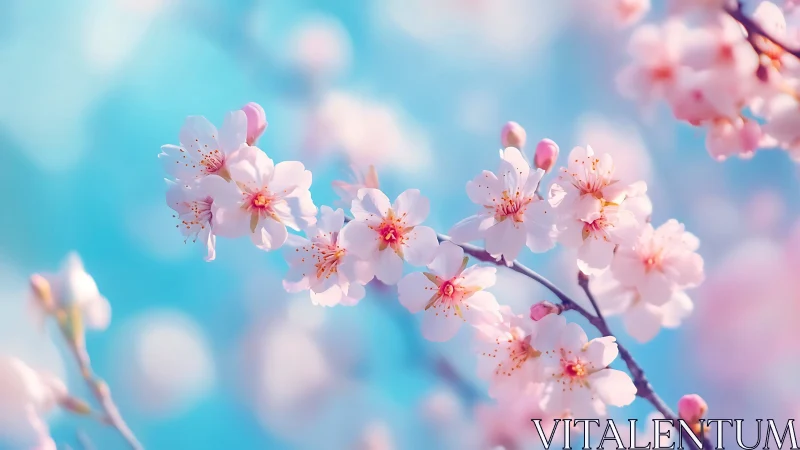 Cherry Blossoms Dancing in Spring Light.