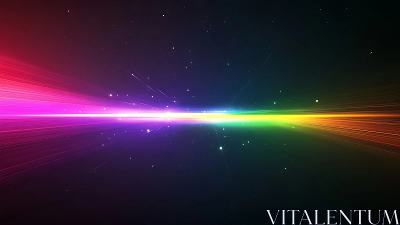 Prismatic light beam slices through cosmic void in neon spectrum
