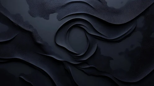 Abstract dark layered waves in textured modern minimalist style.