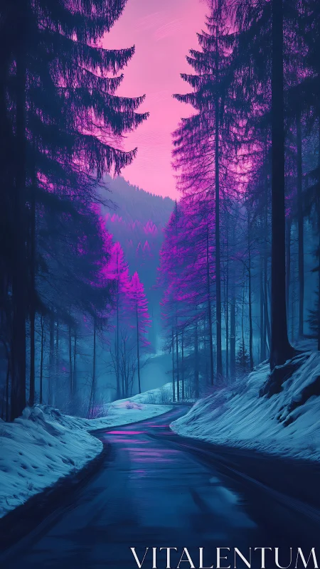 Neon Sentinels Guard Winter's Mystic Passage