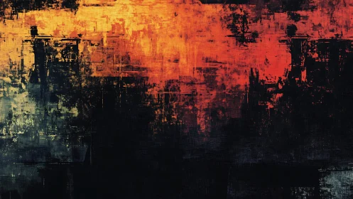 Ember skyline dissolves into midnight industrial haze.