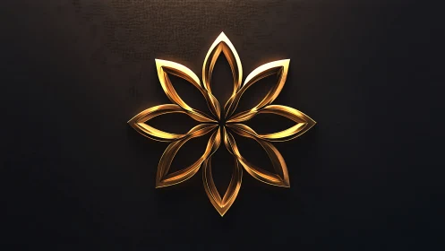 Golden petals orbit quietly around a midnight silence