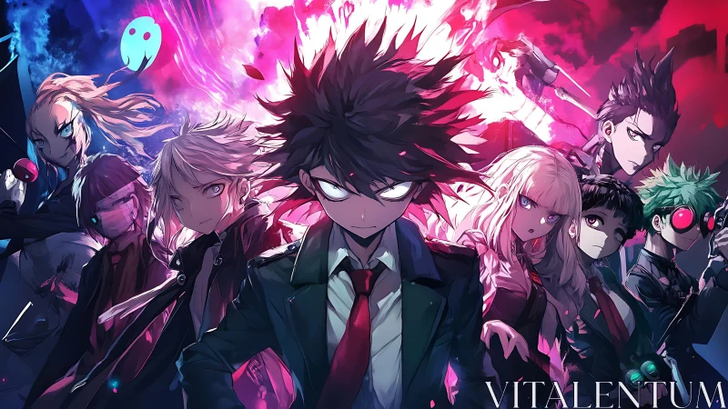 Storm-eyed academy misfits ignite neon skylines together.