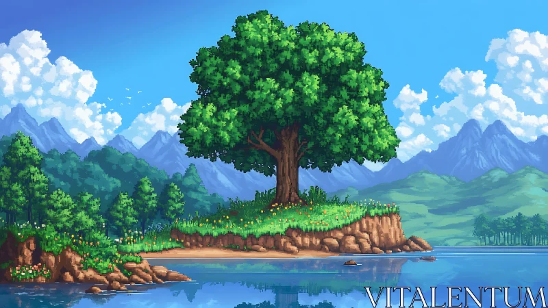 Emerald Guardian Watches Over Mountain Valley Paradise