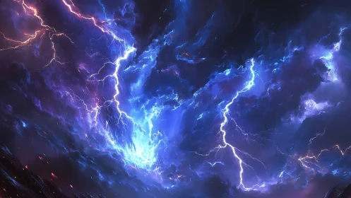 Electrified nebular stormscape renders dynamic cosmic turbulence