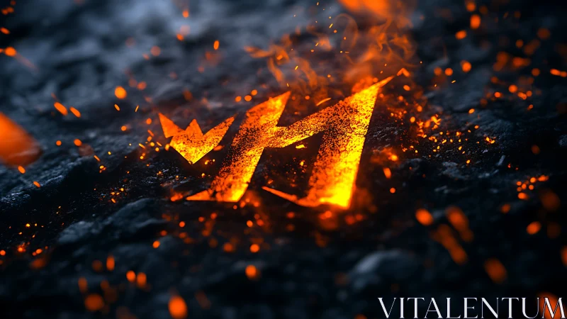 Molten Arrow of Ascension: Fiery Vector in Glowing Embers.