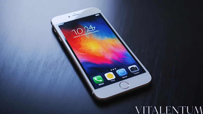 Luminous Portal: Modern Smartphone Radiates Digital Energy.